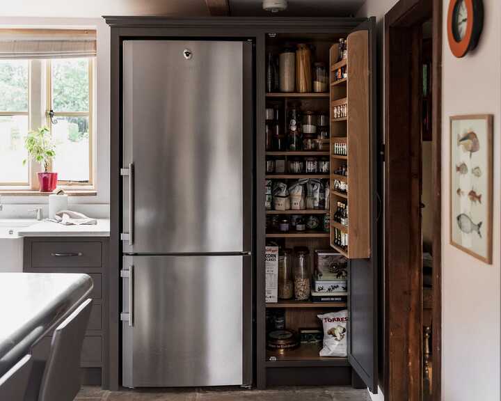 a handmade breakfast cupboard